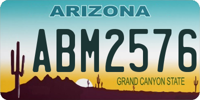 AZ license plate ABM2576