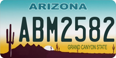 AZ license plate ABM2582