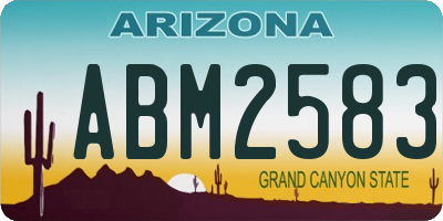 AZ license plate ABM2583