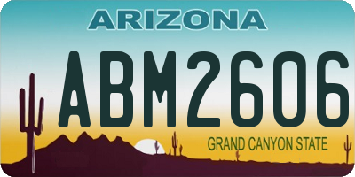 AZ license plate ABM2606
