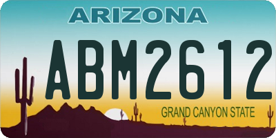 AZ license plate ABM2612