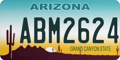 AZ license plate ABM2624