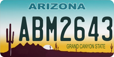 AZ license plate ABM2643