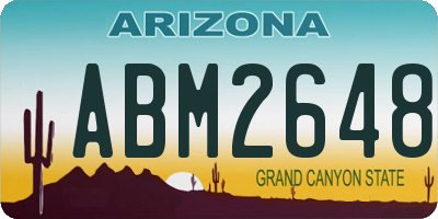 AZ license plate ABM2648