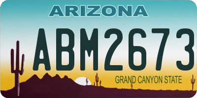 AZ license plate ABM2673