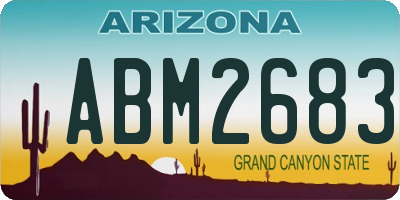AZ license plate ABM2683