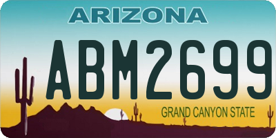 AZ license plate ABM2699