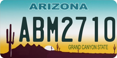 AZ license plate ABM2710