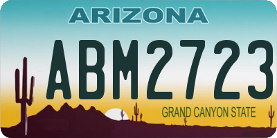 AZ license plate ABM2723