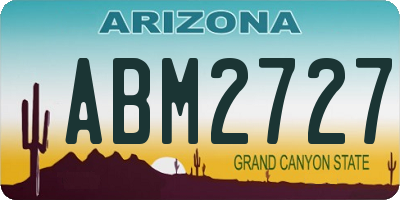 AZ license plate ABM2727