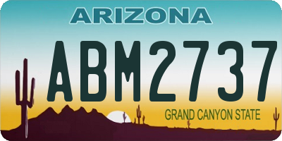 AZ license plate ABM2737