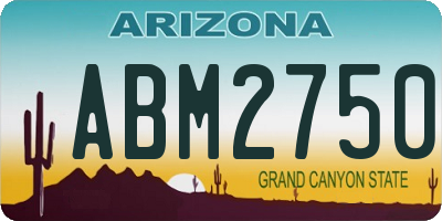 AZ license plate ABM2750