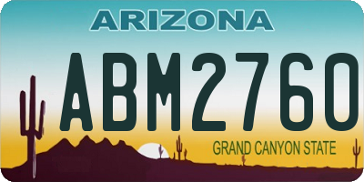 AZ license plate ABM2760