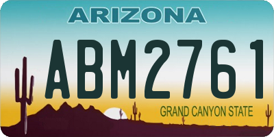 AZ license plate ABM2761