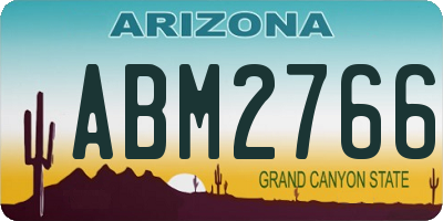 AZ license plate ABM2766