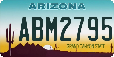 AZ license plate ABM2795