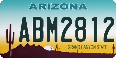 AZ license plate ABM2812