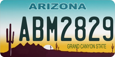 AZ license plate ABM2829