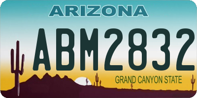 AZ license plate ABM2832