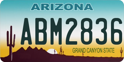 AZ license plate ABM2836
