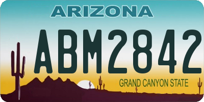 AZ license plate ABM2842