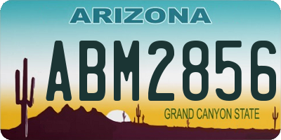 AZ license plate ABM2856