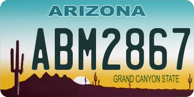 AZ license plate ABM2867