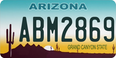 AZ license plate ABM2869
