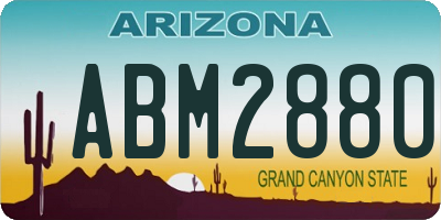 AZ license plate ABM2880