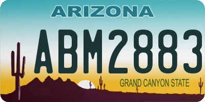 AZ license plate ABM2883