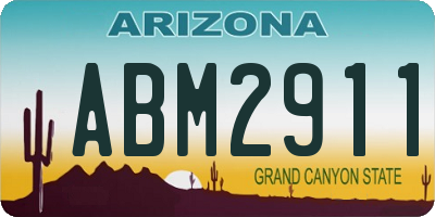 AZ license plate ABM2911