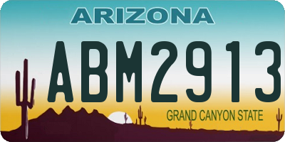 AZ license plate ABM2913