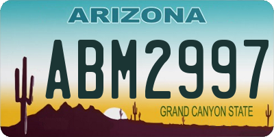 AZ license plate ABM2997