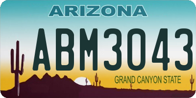 AZ license plate ABM3043