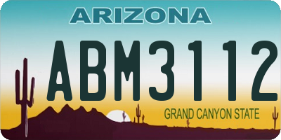AZ license plate ABM3112