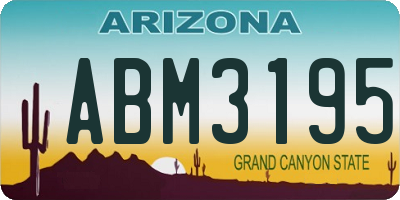 AZ license plate ABM3195