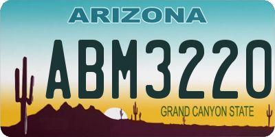 AZ license plate ABM3220