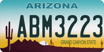 AZ license plate ABM3223