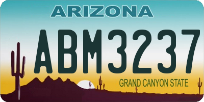 AZ license plate ABM3237