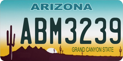 AZ license plate ABM3239
