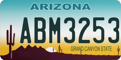 AZ license plate ABM3253