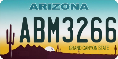 AZ license plate ABM3266