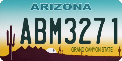 AZ license plate ABM3271