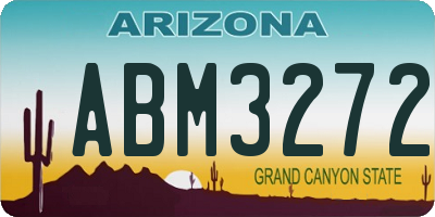 AZ license plate ABM3272