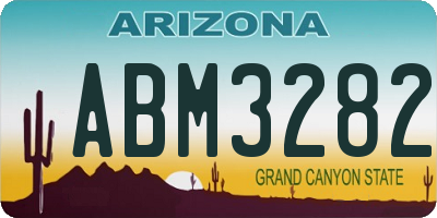 AZ license plate ABM3282