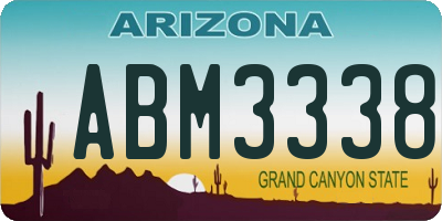 AZ license plate ABM3338