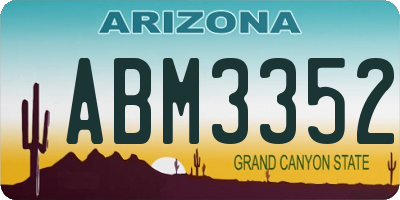 AZ license plate ABM3352