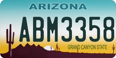AZ license plate ABM3358