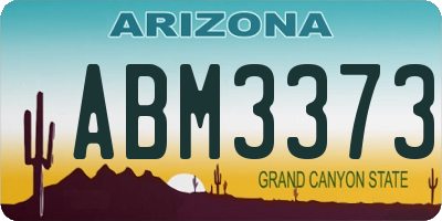 AZ license plate ABM3373