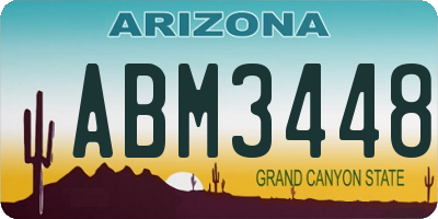 AZ license plate ABM3448